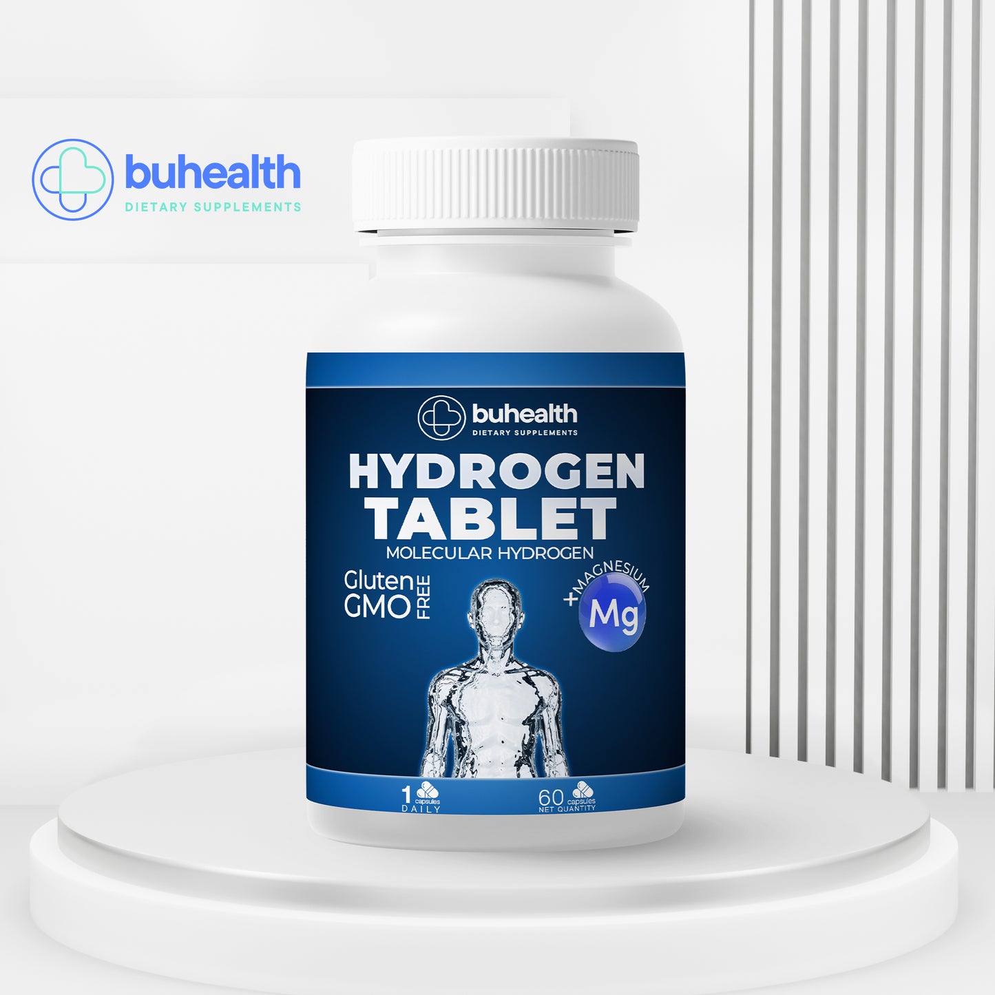 Hydrogen Tablets – Molecular Hydrogen + Magnesium – 60 Tablets – 80mg