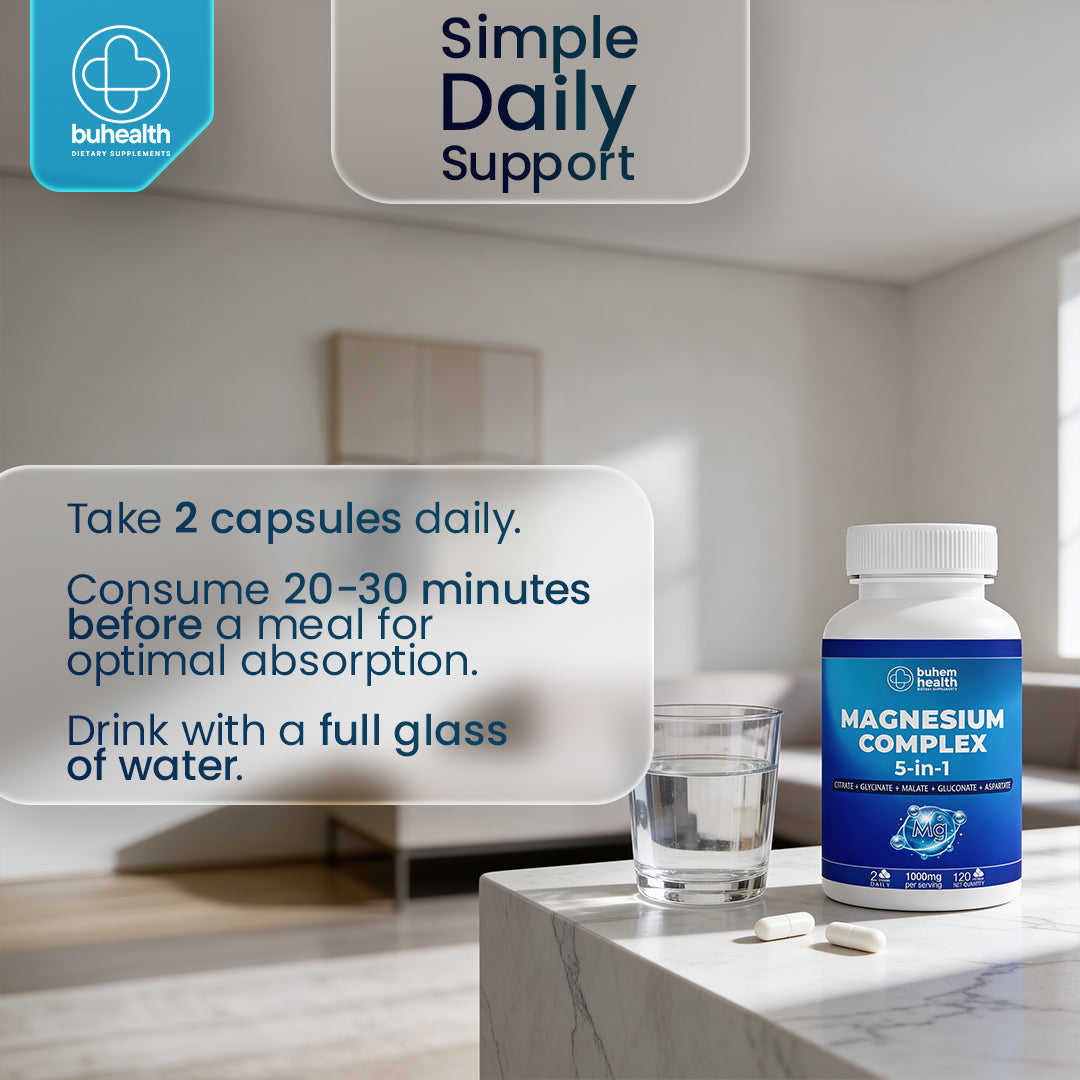 Magnesium Complex 5-in-1, 1000mg Serving, 120 Capsules