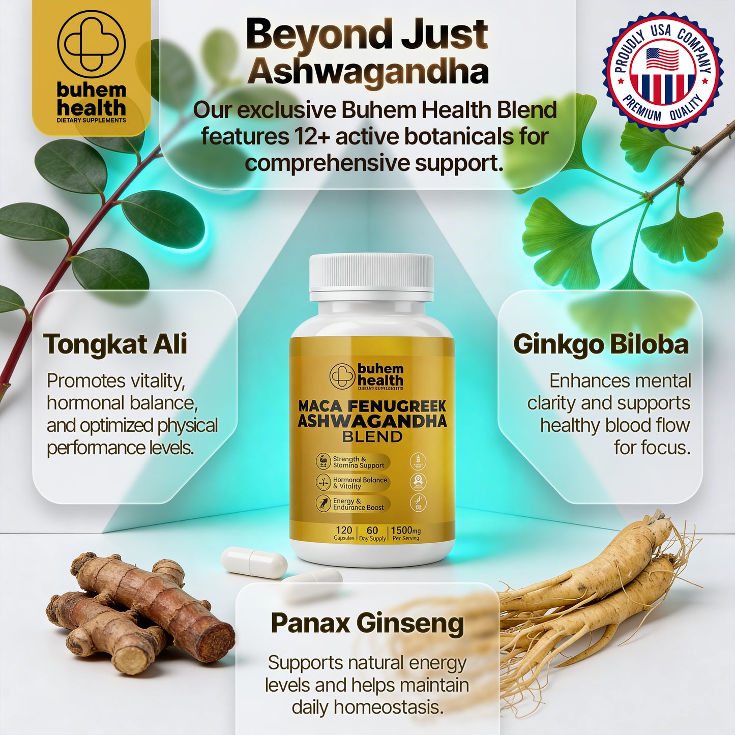 Maca Ashwagandha Blend - 120 Capsules