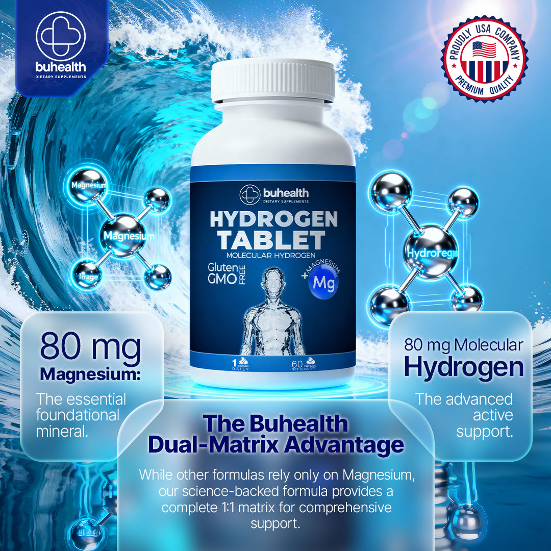 Hydrogen Tablets – Molecular Hydrogen + Magnesium – 60 Tablets – 80mg
