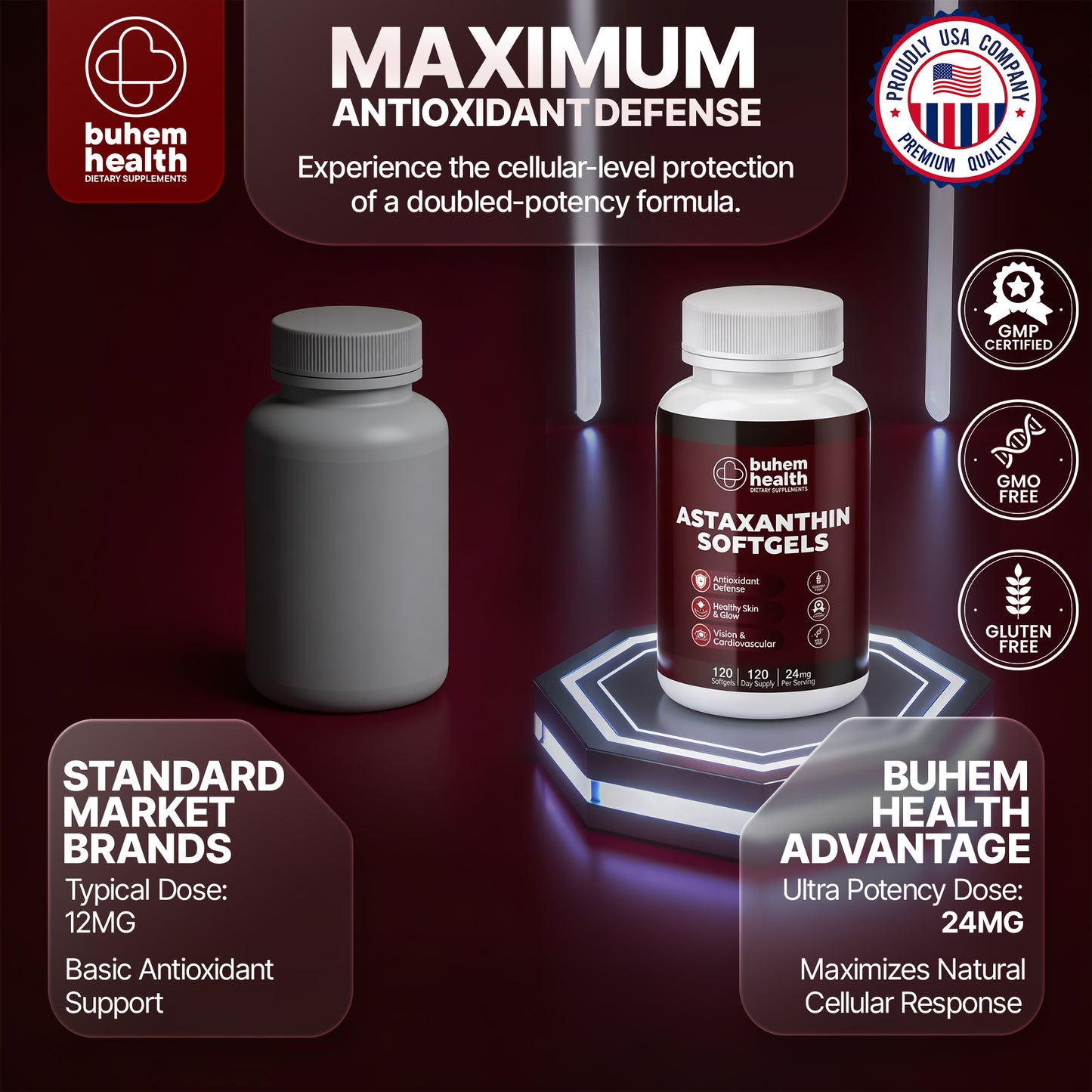 Astaxanthin Softgels 24mg - 120 Count