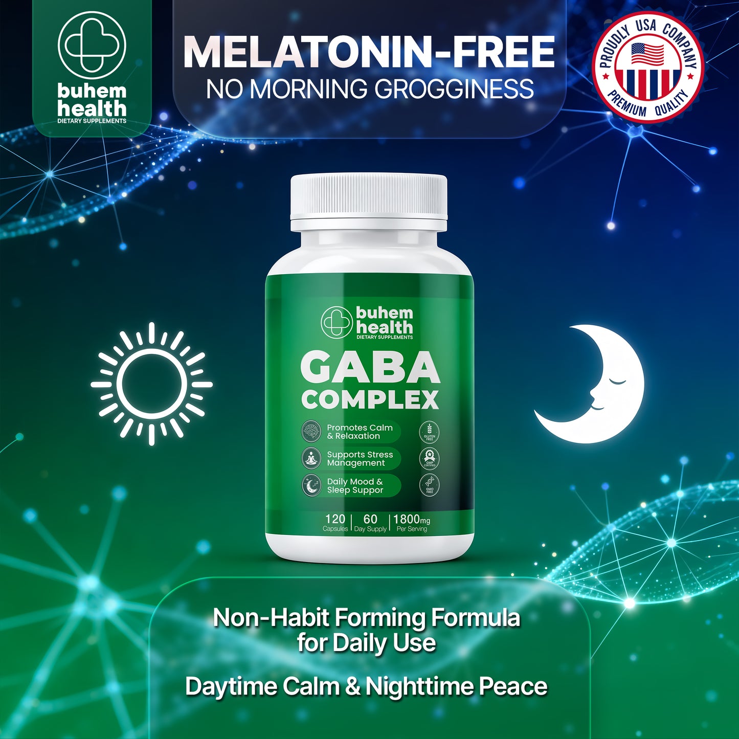 GABA Complex 1800mg - 120 Capsules