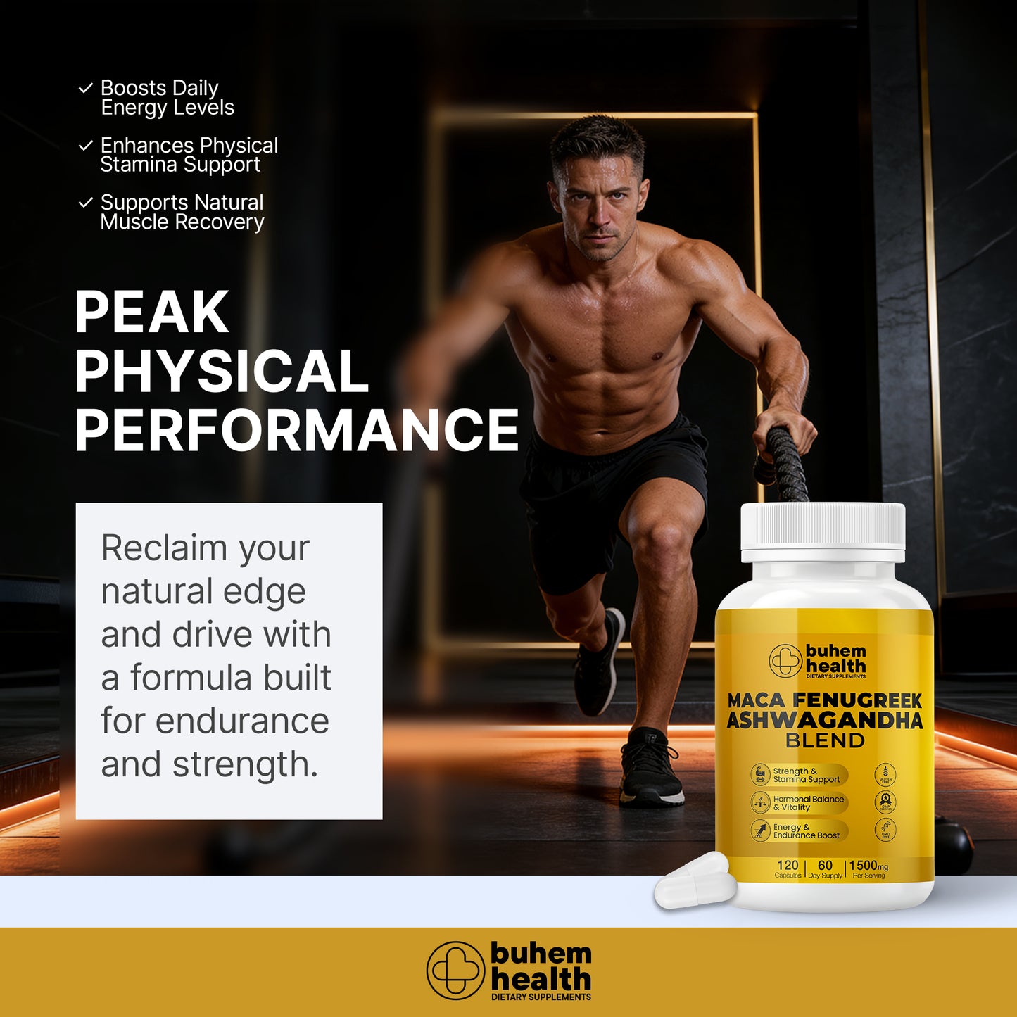 Maca Ashwagandha Blend - 120 Capsules