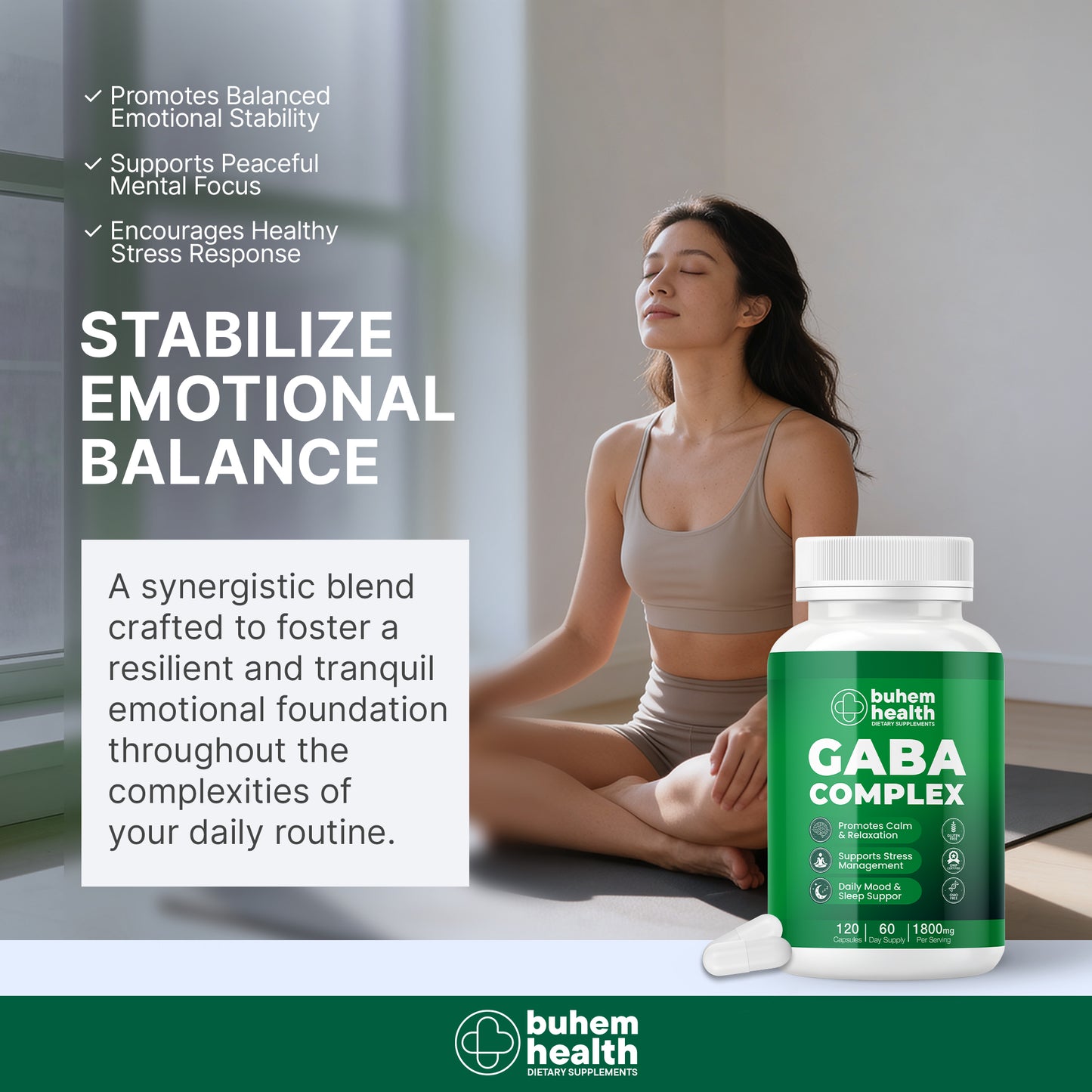 GABA Complex 1800mg - 120 Capsules