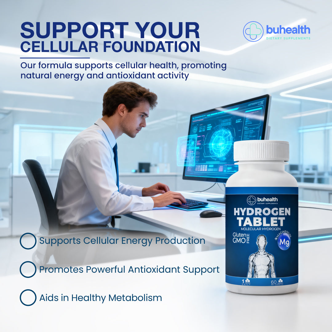 Hydrogen Tablets – Molecular Hydrogen + Magnesium – 60 Tablets – 80mg