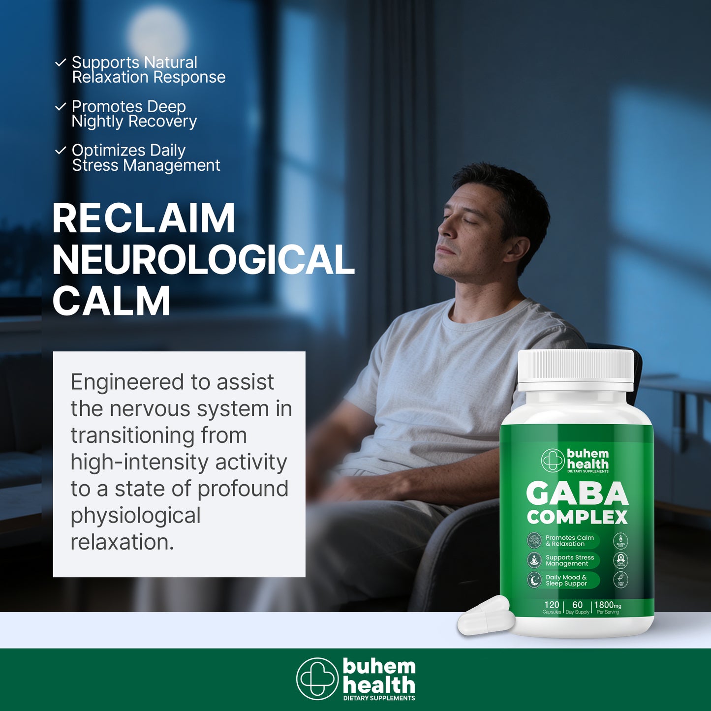 GABA Complex 1800mg - 120 Capsules