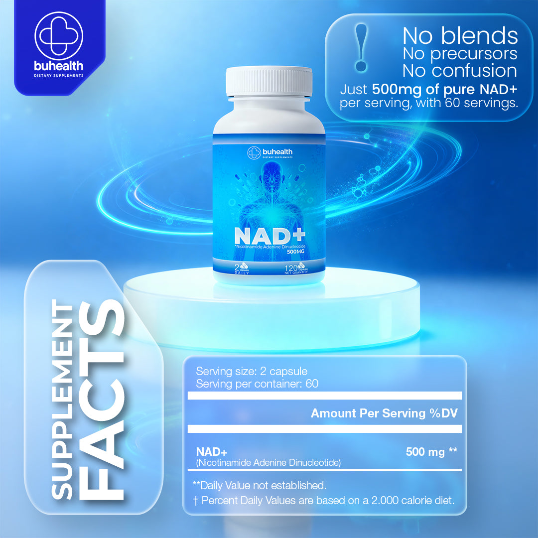 NAD+ 500 mg Capsules | Nicotinamide Adenine Dinucleotide
