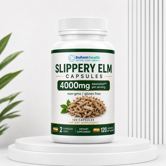 Slippery Elm Capsules 4000mg - 120 Ct | Gut Support