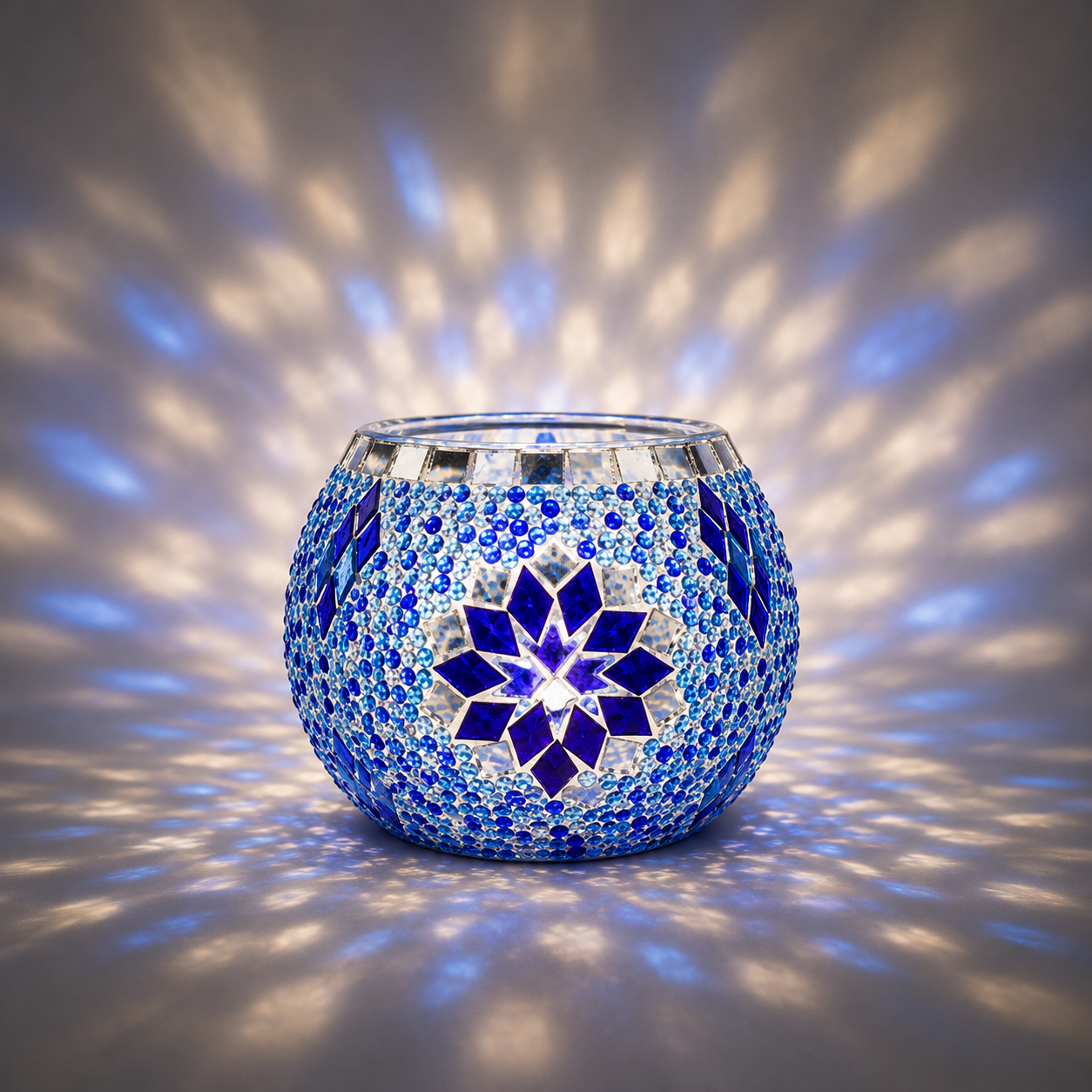 Buhem Light Candle Holder Tea Lights - Glass Candle Holders, Mosaic Tealight Candle Holder, Candle Jar Cup for Wedding Centerpiece Party Table Decorations