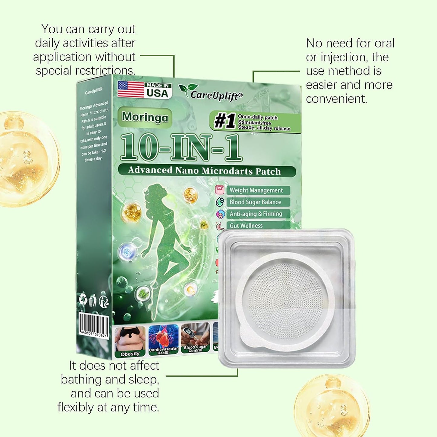 Motions 10-in-1 Advanced Microdarts Nano Patches, 30 Count – Up to 72-Hour Wellness Support