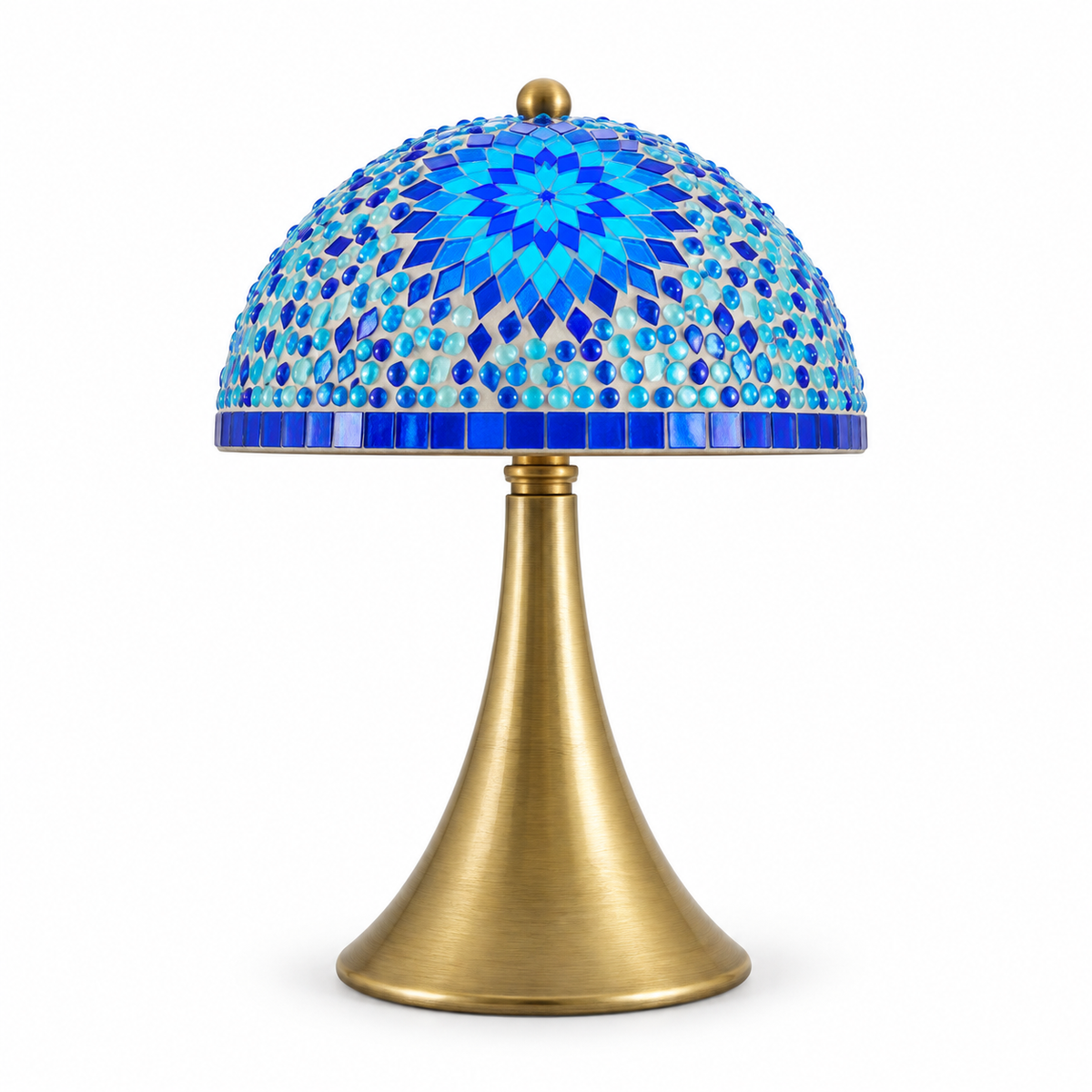Mushroom Lamp Blue-Turkish Mosaic Lamp