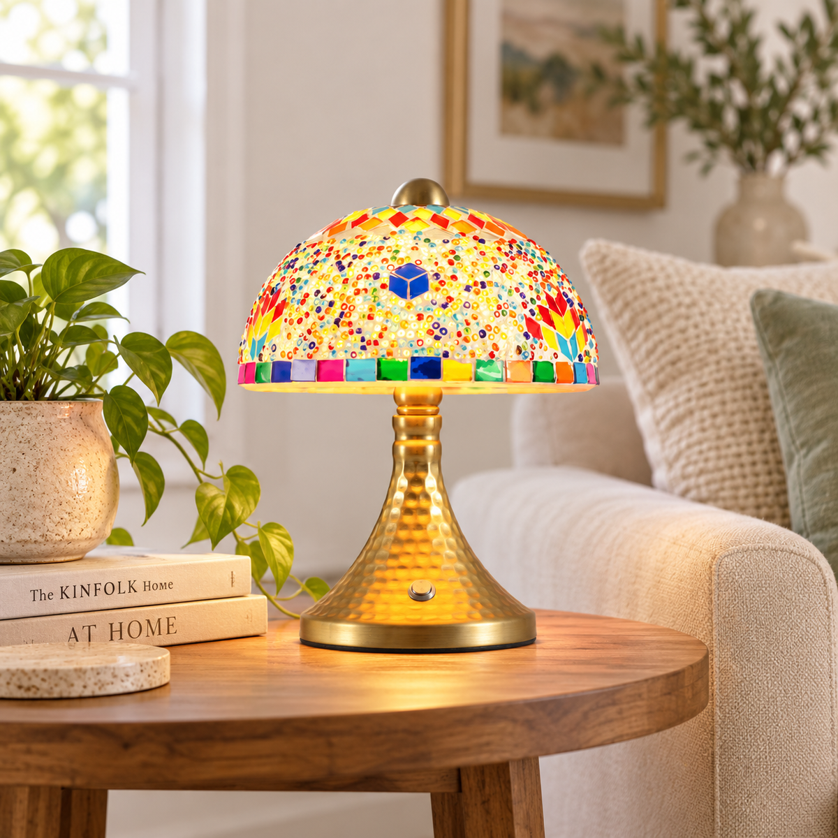 Mushroom Lamp Multicolor - Turkish Mosaic Lamp