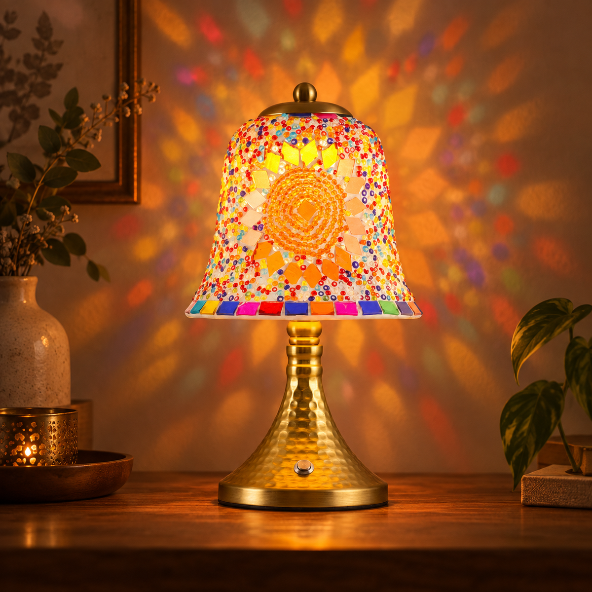 Bell Lamp Multicolor- Turkish Mosaic Lamp