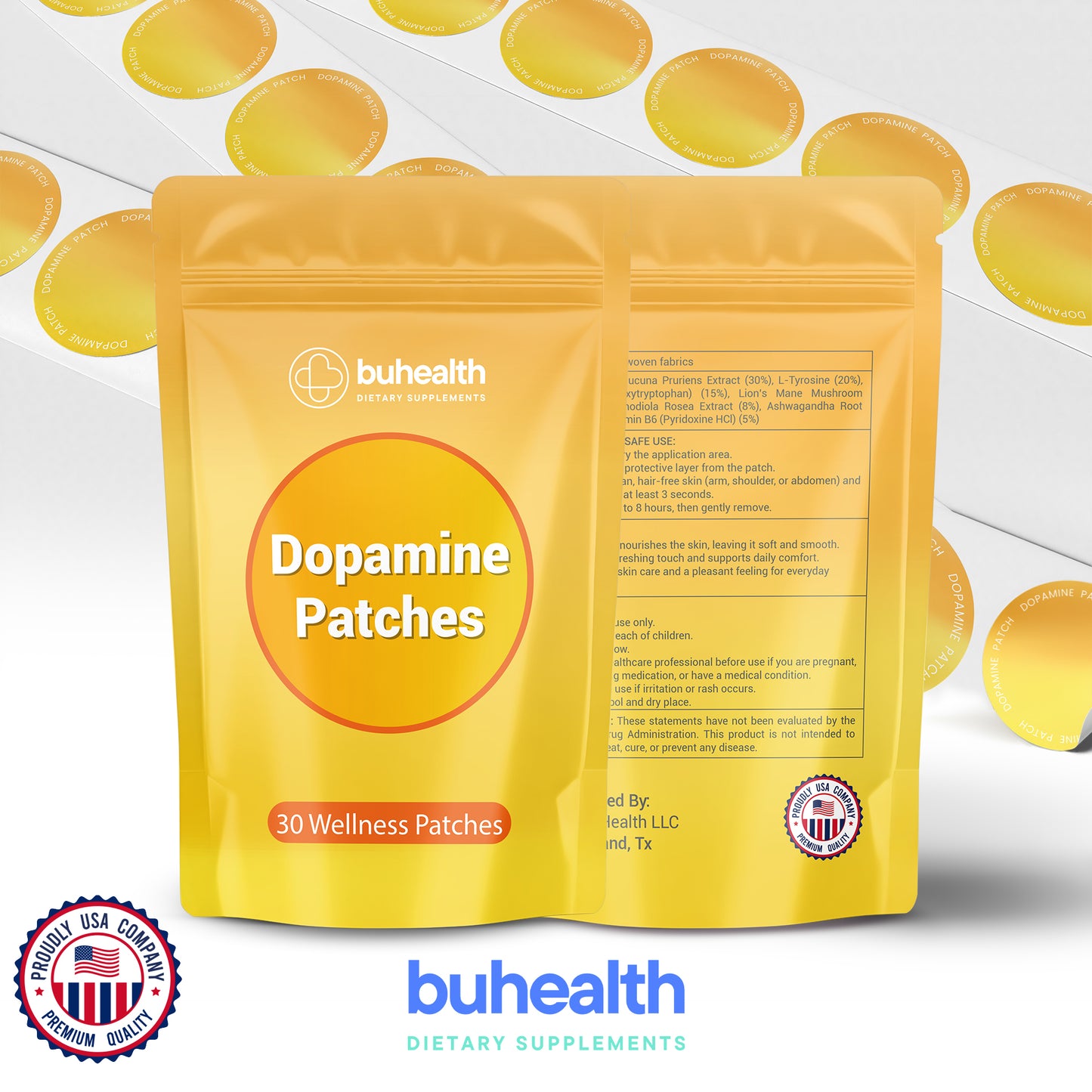 Dopamine Patches – 30 Wellness Patches | Mood Support&Focus
