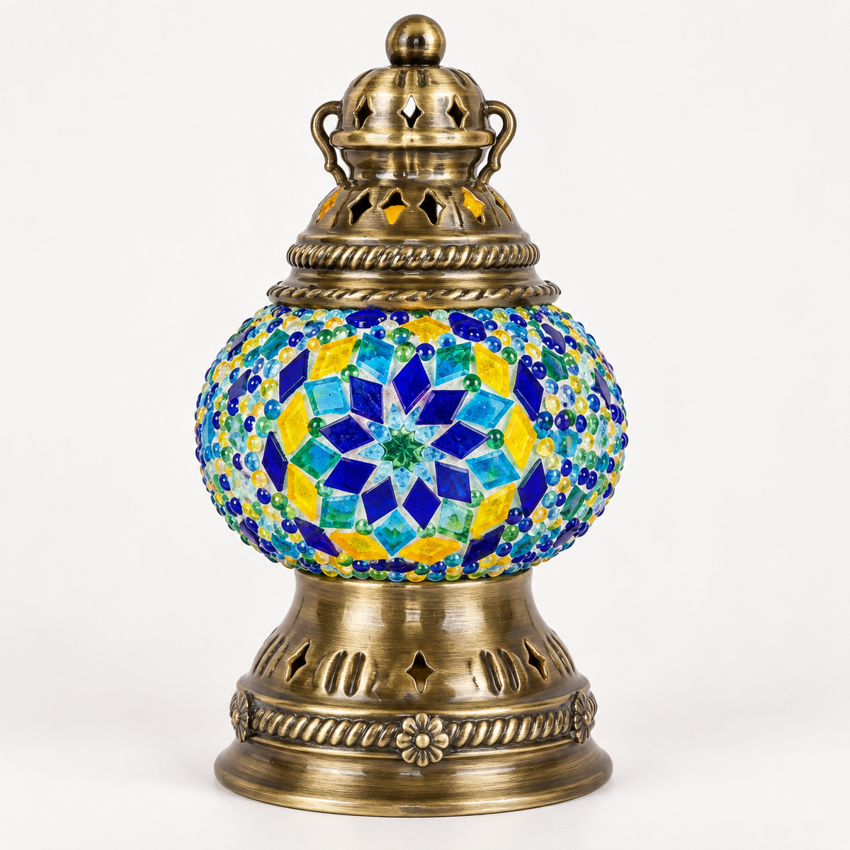 Lantern Lamp Multicolor-Turkish Mosaic Table Lamp