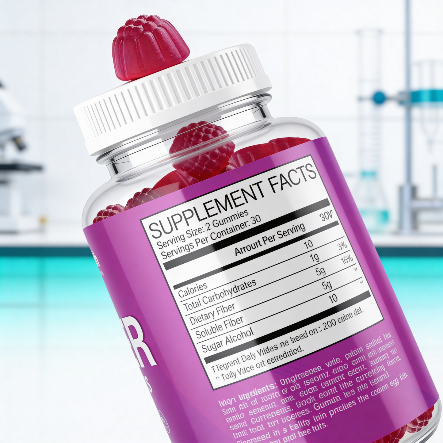 Fiber Gummies 1000 mg – 60 Vegan Gummies – Digestive Health Support – Supports Regularity, Gut Wellness & Daily Fiber Supplement – Gluten Free, Natural Berry Flavor